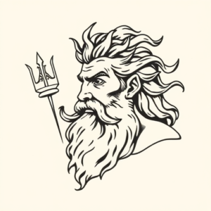 Stick-And-Poke Zeus Tattoo