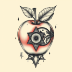 Surrealism Apple Tattoo