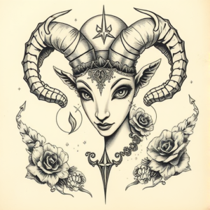 Surrealism Aries Tattoo