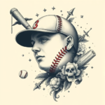 Surrealism Baseball Tattoo
