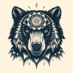 Surrealism Bear Tattoo