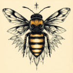 Surrealism Bee Tattoo