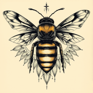 Surrealism Bee Tattoo