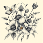 Surrealism Botanical Tattoo