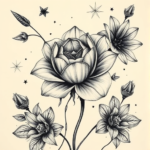 Surrealism Bouquet Tattoo