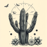 Surrealism Cactus Tattoo
