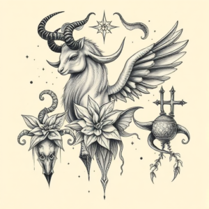 Surrealism Capricorn Tattoo