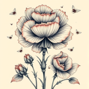 Surrealism Carnation Tattoo