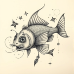 Surrealism Catfish Tattoo