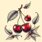 Surrealism Cherry Tattoo