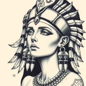Surrealism Cleopatra Tattoo