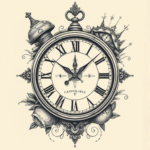 Surrealism Clock Tattoo