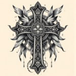 Surrealism Cross Tattoo