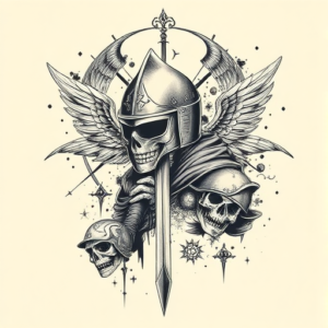 Surrealism Crusader Tattoo