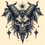 Surrealism Demon Tattoo