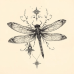Surrealism Dragonfly Tattoo