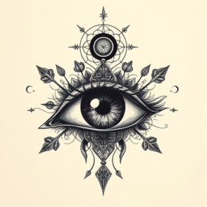 Surrealism Eye Tattoo