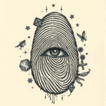 Surrealism Fingerprint Tattoo