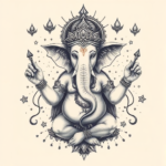 Surrealism Ganesha Tattoo