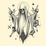 Surrealism Ghost Tattoo
