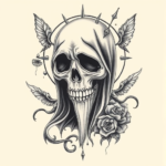 Surrealism Ghostface Tattoo