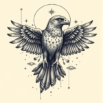 Surrealism Hawk Tattoo