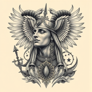 Surrealism Horus Tattoo