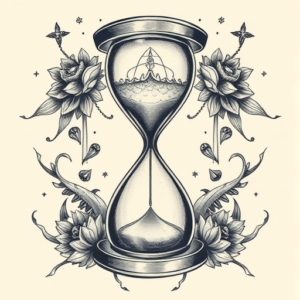 Surrealism Hourglass Tattoo