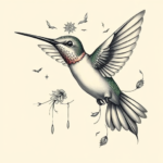 Surrealism Hummingbird Tattoo