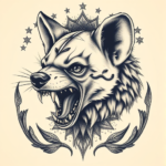 Surrealism Hyena Tattoo