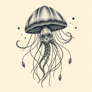 Surrealism Jellyfish Tattoo