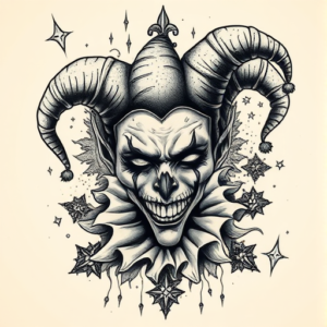 Surrealism Jester Tattoo
