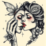 Surrealism Kiss Tattoo