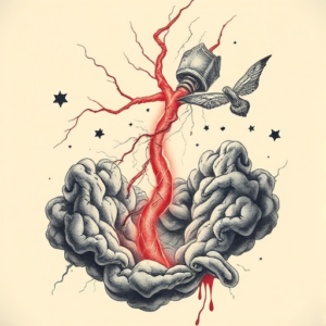 Surrealism Lightning Tattoo