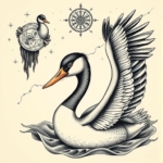 Surrealism Loon Tattoo