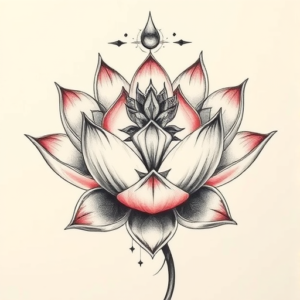 Surrealism Lotus Tattoo