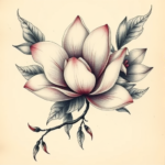 Surrealism Magnolia Tattoo