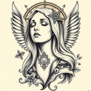 Surrealism Mary Tattoo