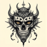 Surrealism Mask Tattoo