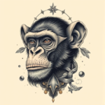 Surrealism Monkey Tattoo