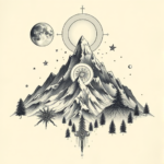 Surrealism Mountain Tattoo