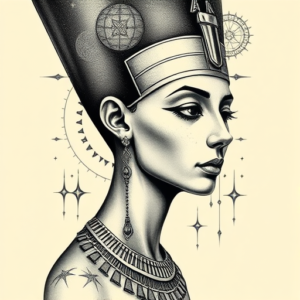 Surrealism Nefertiti Tattoo