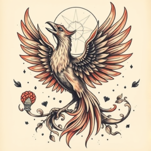 Surrealism Phoenix Tattoo