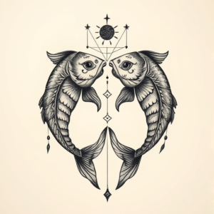 Surrealism Pisces Tattoo