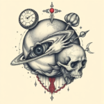 Surrealism Planet Tattoo
