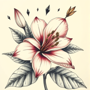 Surrealism Plumeria Tattoo