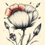 Surrealism Poppy Tattoo
