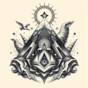 Surrealism Pyramid Tattoo