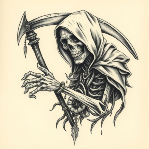 Surrealism Reaper Tattoo