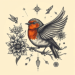 Surrealism Robin Tattoo